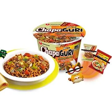 Nongshim Chapaguri Spicy Rom Don Jjajang Cup of Noodles with Neoguri Flavor, 6 Pack
