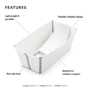 Stokke Flexi Bath Bundle - Foldable Baby Tub for All Ages