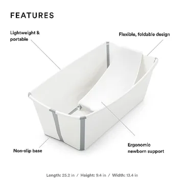 Stokke Flexi Bath Bundle - Foldable Baby Tub for All Ages