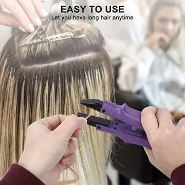 TopWigy Professional Hair Extensions Tool Hair Connector Fusion Heat Iron Connector Wand Temperature...