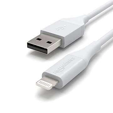Amazon Basics 6ft USB-A to Lightning Cable for iPhone, iPad