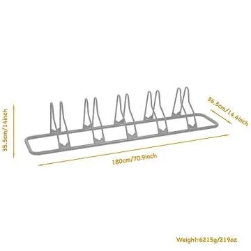 CyclingDeal Bicycle Floor Parking Rack Stand - for Mountain MTB Road Bike - Indoor Home Garage Storage - Classic 5 Bikes