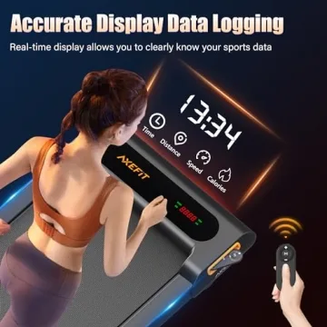 AXEFIT Quiet Treadmill Under Desk - Compact & Powerful