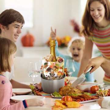 Ice Bucket Mold,Ice Mold Wine Bottle Chiller,Cocktail/Champagne Bucket Ice Mold, Flower/Fruits/Any D...