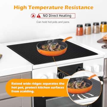 TOYOOSKY Silicone stove top covers guard for electric stove