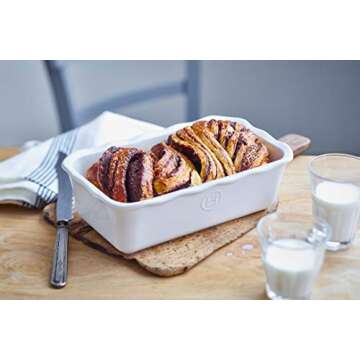 Emile Henry Pearl Gray Modern Classic Loaf Pan, 10 x 5.8 x 3.1 inches / 1.4 qt