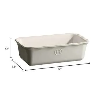 Emile Henry Pearl Gray Modern Classic Loaf Pan - For Perfect Baking!