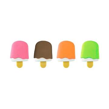 Ice Cream Pencil Erasers Cute Shaped Classroom Rewards Party Favors (48 Pack)