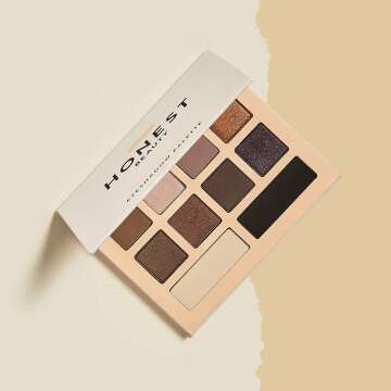 Honest Beauty Eyeshadow Palette with 10 Vibrant Shades