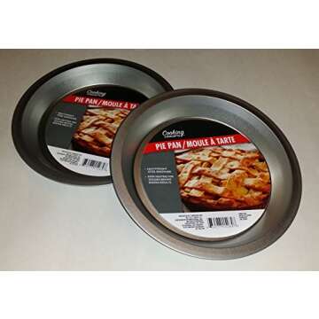 Two 9 inch Pie Pans a Heavy weight steel none stick bakeware set with even heating (Standard version)