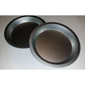 Two 9 inch Pie Pans a Heavy weight steel none stick bakeware set with even heating (Standard version)