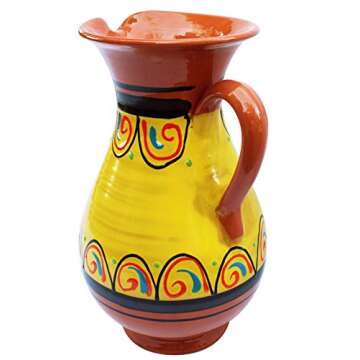 Cactus Canyon Ceramics Spanish Terracotta 2 Quart Pitcher, Yellow