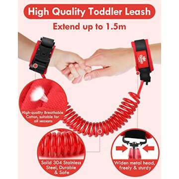 Lehoo Castle Toddler Leash for Walking, Baby Leashes for Toddlers Boys, Kid Harness with Leash, Child Safety Leash Anti Lost Wrist Link (Mickey)
