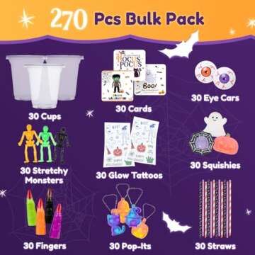 Funeta Halloween Party Favors Bulk - 30 Pack Halloween Toys, Halloween Goodie Bag Fillers, Halloween...