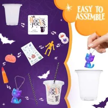 Funeta Halloween Party Favors Bulk - 30 Pack Halloween Toys, Halloween Goodie Bag Fillers, Halloween Gifts for Kids, Halloween Treats Non Candy, Halloween Classroom Favors, Teal Pumpkin Project