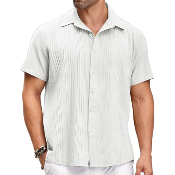 Stylish COOFANDY Men's Linen Beach Shirt for Summer