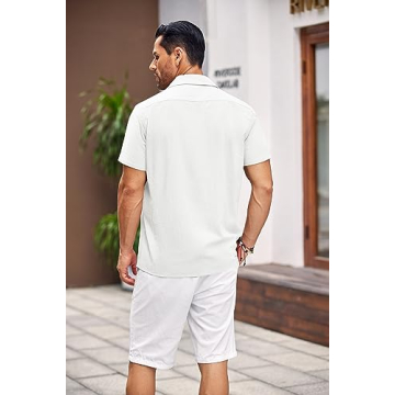 Stylish COOFANDY Men's Linen Beach Shirt for Summer
