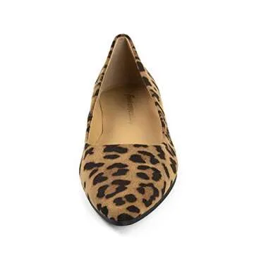 FUNKYMONKEY Women's Classic Ballet Flats Casual Comfort Slip On Flats Shoes (7.5 M US, Leopard)