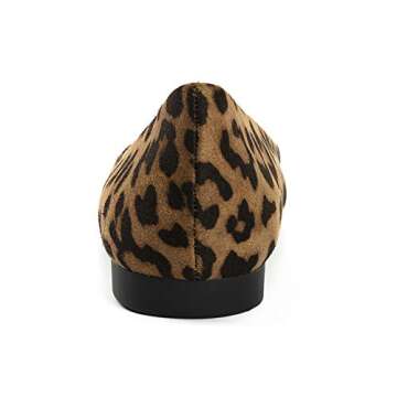 FUNKYMONKEY Women's Classic Ballet Flats Casual Comfort Slip On Flats Shoes (7.5 M US, Leopard)