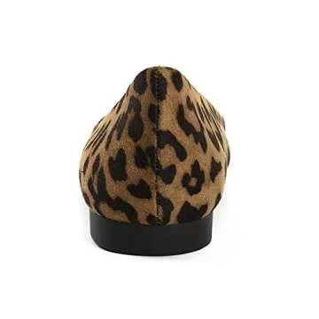 FUNKYMONKEY Women's Classic Ballet Flats Casual Comfort Slip On Flats Shoes (7.5 M US, Leopard)