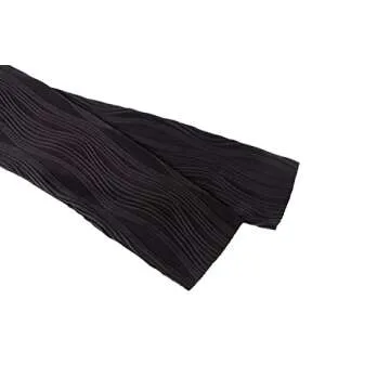 MISSACTIVER Women's Sexy Textured Ruched Long Sleeve Crop T-Shirts Casual O-Neck Slim Fit Solid Stretchy Crop Tee Shirt Tops Black