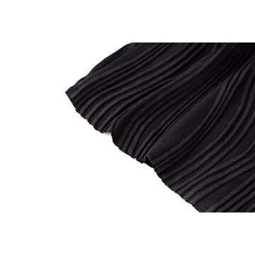 MISSACTIVER Women's Sexy Textured Ruched Long Sleeve Crop T-Shirts Casual O-Neck Slim Fit Solid Stretchy Crop Tee Shirt Tops Black