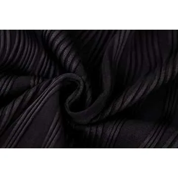 MISSACTIVER Women's Sexy Textured Ruched Long Sleeve Crop T-Shirts Casual O-Neck Slim Fit Solid Stretchy Crop Tee Shirt Tops Black