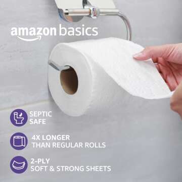 Amazon Basics Soft and Strong Toilet Paper - 30 Ultra Rolls