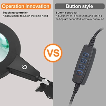 NAKOOS 8X Glass Magnifying Lamp for Crafting & DIY