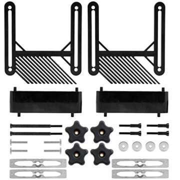 Fulton Dual Deluxe Stackable Featherboards with Riser Blocks Aluminum Miter Lock Bar and T Bolt Hard...