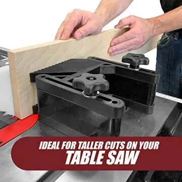 Fulton Dual Deluxe Stackable Featherboards with Riser Blocks Aluminum Miter Lock Bar and T Bolt Hardware for Track or Miter Slot Mounting Ideal for Table Saws Router Tables and Band Saws