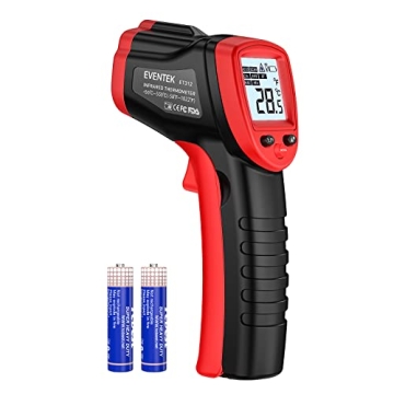 Eventek Infrared Thermometer Gun with Adjustable Emissivity for Cooking & More