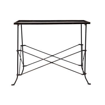Creative Co-op 27" Rustic Metal Accent Table in Bronze