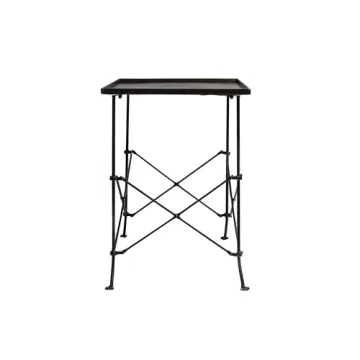 Creative Co-op 27" Rustic Metal Accent Table in Bronze