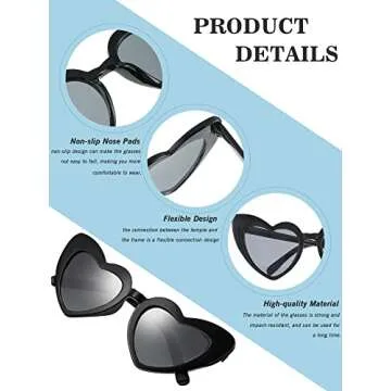 Flutesan Heart Shaped Sunglasses for Bachelorette Parties