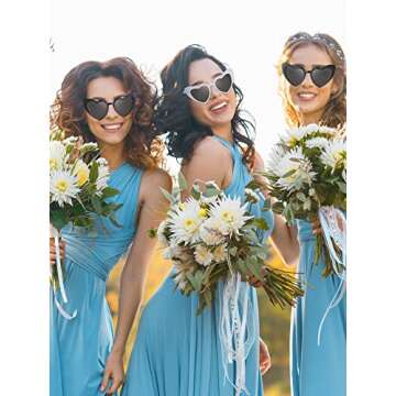 Flutesan Heart Shaped Sunglasses for Bachelorette Parties