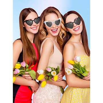 Flutesan Heart Shaped Sunglasses for Bachelorette Parties