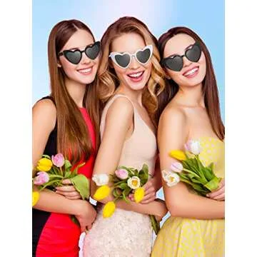 Flutesan Heart Shaped Sunglasses for Bachelorette Parties
