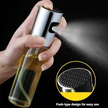 VIGOR PATH Sprayer for cooking - Olive Oil Sprayer Mister - 100ml Stainles Steel Olive Oil, Vinegar, Water & Other Liquids Sprayer - Perfect for Salad, Barbecue, Kitchen Baking & Roasting (Pack of 1)