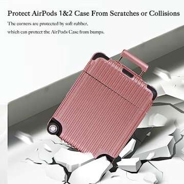 TANGABA AirPods Case Cover - Stylish Luggage Design