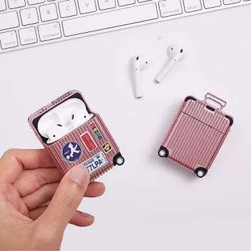 TANGABA AirPods Case Cover - Stylish Luggage Design