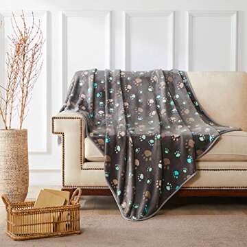 Allisandro Fuzzy Flannel Fleece Pet Dog Blanket 32x24
