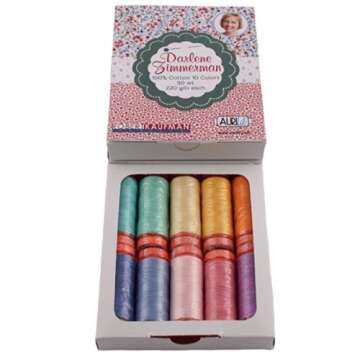 Aurifil Thread Set 50wt Cotton 10 Spools - Darlene Zimmerman Design