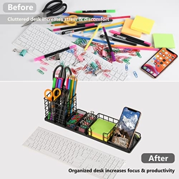 DIY Desk Organizer with Pen & Phone Holder - Office Supplies