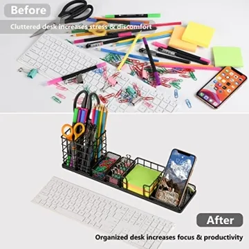 DIY Desk Organizer with Pen & Phone Holder - Office Supplies