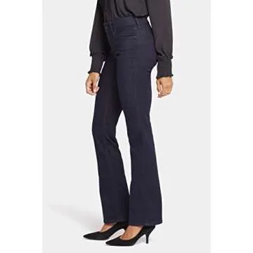 NYDJ Womens Barbara Boot-Cut Jeans, Rinse, 8 US