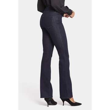 NYDJ Womens Barbara Boot-Cut Jeans, Rinse, 8 US