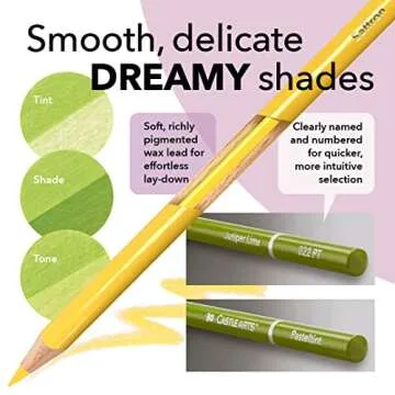 Castle Art Supplies 48 Pasteltint Coloured Pencils Set | Quality Colours in Softer, Sumptuous Tones | For Professional and Adult Artists | Protected and Organised in Presentation Tin Box