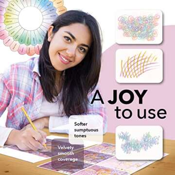 Castle Art Supplies 48 Pasteltint Coloured Pencils Set | Quality Colours in Softer, Sumptuous Tones | For Professional and Adult Artists | Protected and Organised in Presentation Tin Box