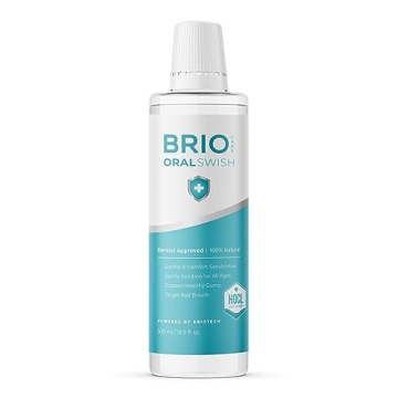 BRIOTECH Pure Hypochlorous Acid Oral Swish - Gentle Mouthwash for Fresh Breath and Gum Health